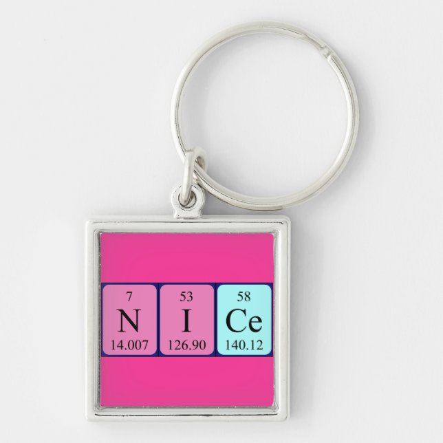 Nice periodic table name keyring (Front)