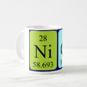 Nice periodic table name mug (Front Left)