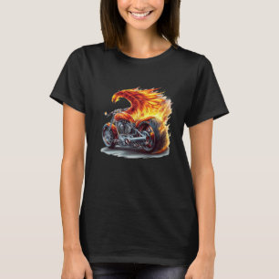 Nice Phoenix Bird Motorcycle Flames Look T-Shirt