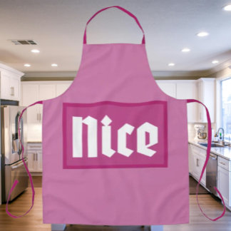 Nice Pink Box Typography Apron