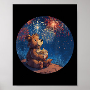 Nice Popcorn Firework Costume With Cute Bear  Poster