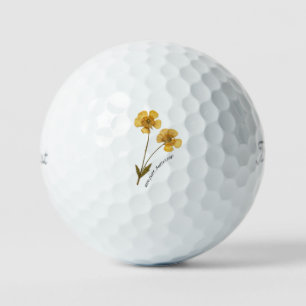 'Nice Putt, Buttercup' Whimsical Cheerful Funny Golf Balls