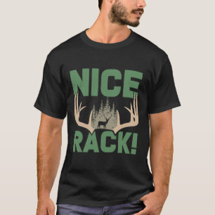 Nice Rack Antlers Deer Funny Hunting Hunter Humour T-Shirt