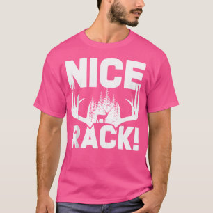 Nice Rack Antlers Deer Funny Hunting Hunter Humour T-Shirt