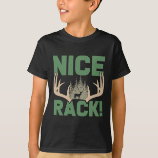 Nice Rack Antlers Deer Funny Hunting Hunter Humour T-Shirt