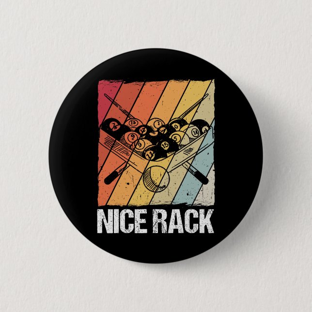 Nice Rack Billiards Pool Player  6 Cm Round Badge (Front)