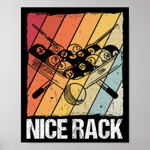 Nice Rack Billiards Pool Player Poster