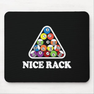 Nice Rack Billiards Pool T Shirt Mouse Mat