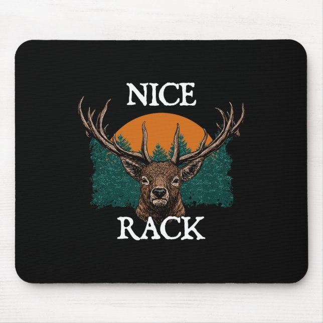 Nice Rack Deer Hunting Elk Hunter Animal Stalking  Mouse Mat (Front)