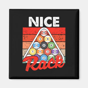 Nice Rack Funny Billiards Player Pool Billiard Vin Magnet