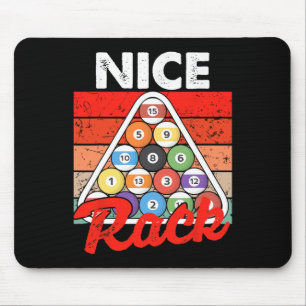 Nice Rack Funny Billiards Player Pool Billiard Vin Mouse Mat
