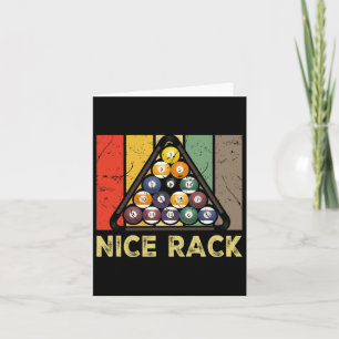 Nice Rack Funny Billiards Player Vintage Pool Bill Card