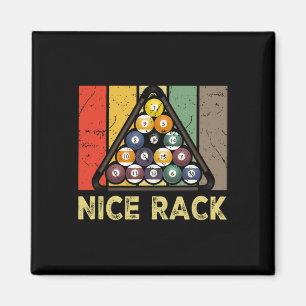 Nice Rack Funny Billiards Player Vintage Pool Bill Magnet