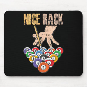 Nice Rack Funny Billiards Player Vintage Pool Bill Mouse Mat