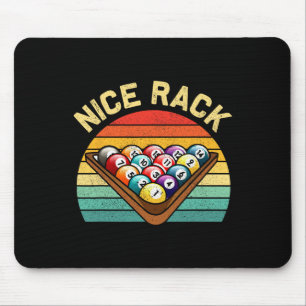 Nice Rack Funny Billiards Player Vintage Pool Bill Mouse Mat