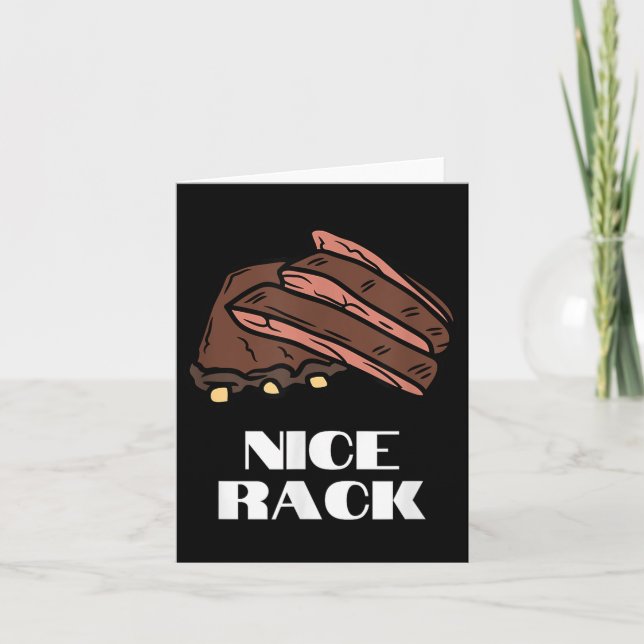 Nice Rack - Funny Ribs &amp; Bbq  Card (Front)