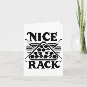 Nice Rack Pool Billiard Player Billiards Cue Sport Card
