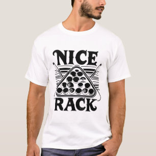 Nice Rack Pool Billiard Player Billiards Cue Sport T-Shirt