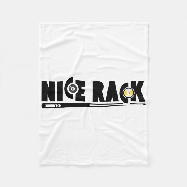 Nice Rack Pool Billiards Player Funny 1  Fleece Blanket (Front)