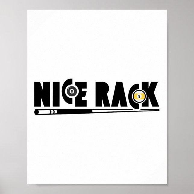 Nice Rack Pool Billiards Player Funny 1  Poster (Front)