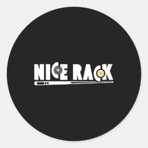 Nice Rack Pool Billiards Player Funny Classic Round Sticker