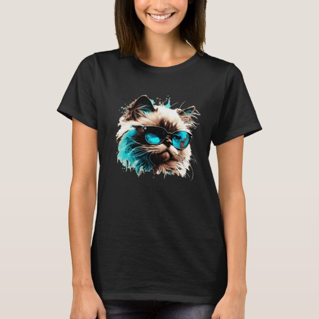 Nice Ragdoll Cat Face T-Shirt (Front)