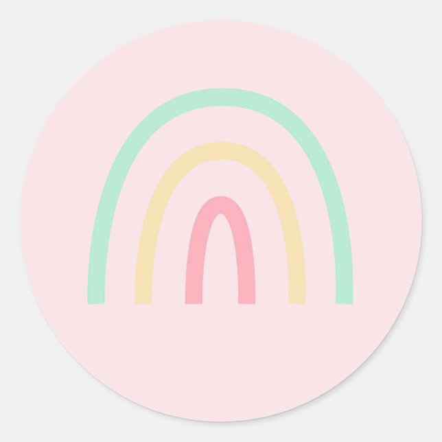 nice rainbow classic round sticker (Front)
