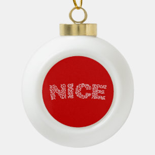 Nice Rice Ceramic Ball Christmas Ornament