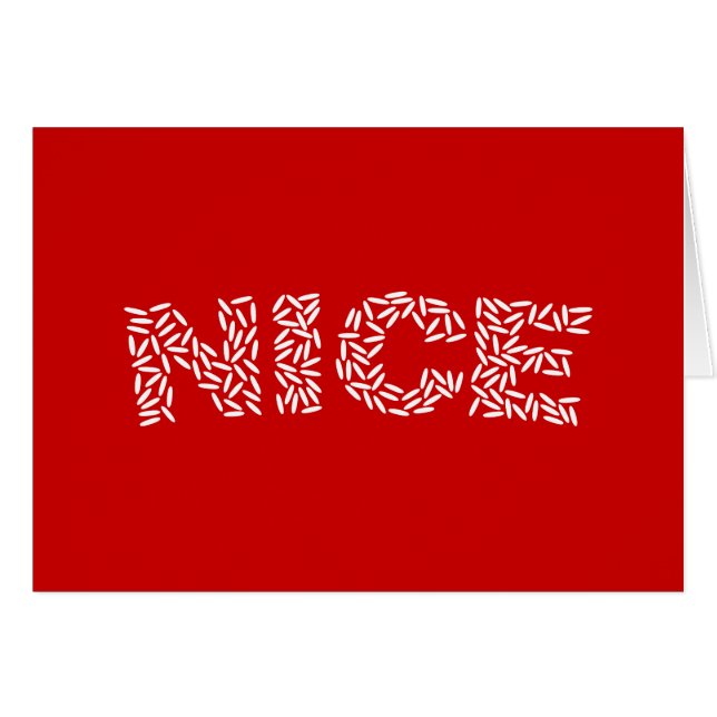 Nice Rice Greeting Card (Front Horizontal)