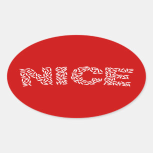 Nice Rice Oval Sticker