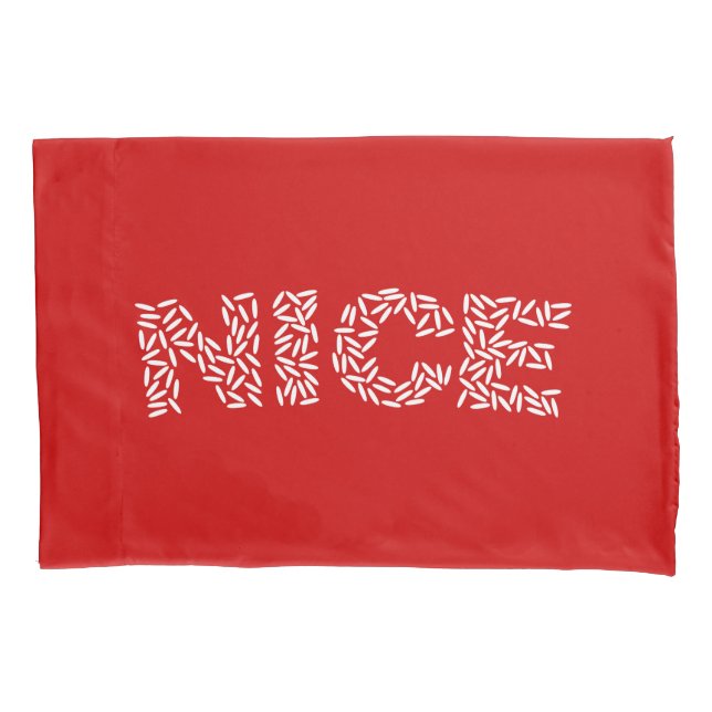 Nice Rice Pillowcase (Front)