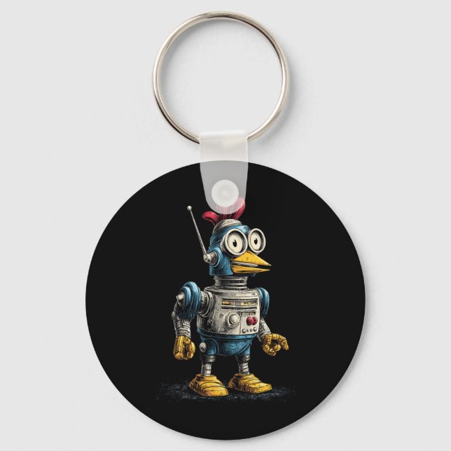 Nice Robot Farm Chicken Costume For Animals And Ro Key Ring (Front)