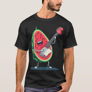 Nice Rock Melon Outfit With Cool Electric Guitar C T-Shirt