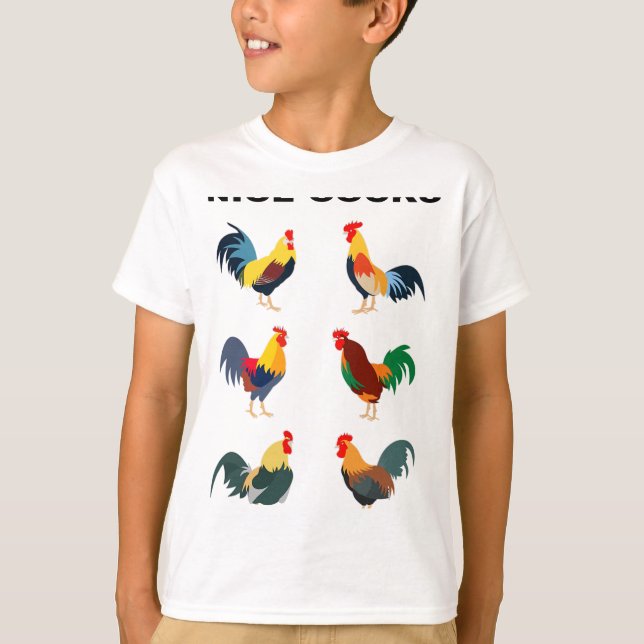 Nice S Funny Rooster Farm Chicken  T-Shirt (Front)