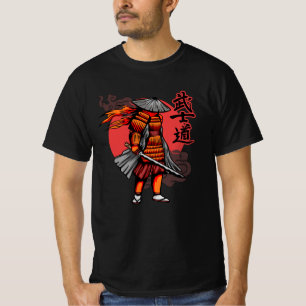 Nice Samurai Retro - Samurai Holding Katana T-Shirt