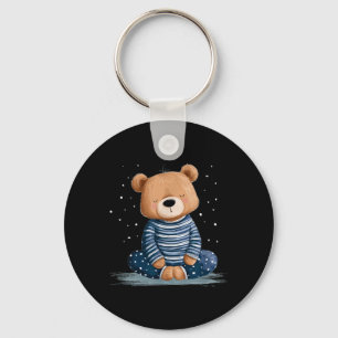 Nice Sleep Teddy Bear for Pajama Fans Key Ring