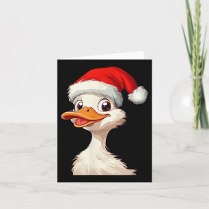Nice Smiling Xmas Duck For Animals And Ducks Lover Card