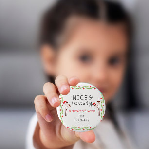 Nice S'mores Marshmallows Kids Xmas Birthday Party 3 Cm Round Badge
