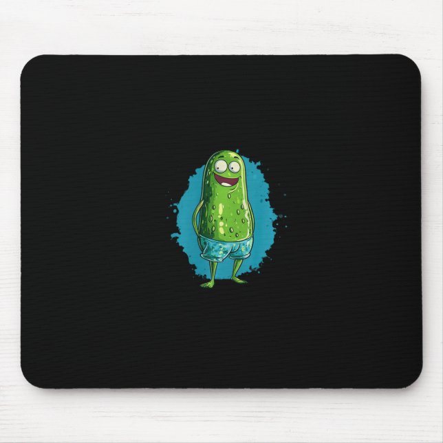 Nice Swimming Pickle In Trunks For Pool And Vacati Mouse Mat (Front)