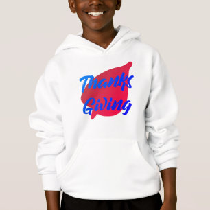 Nice Text Thanksgiving Typography on Leaf Hoodie