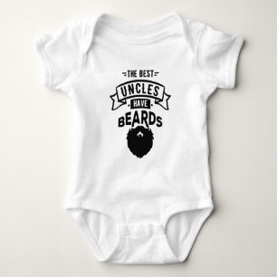 Nice The Best Uncles Have Beards Print Baby Bodysuit