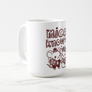 "Nice to Know You" Doodle Coffee Mug - Cute Social