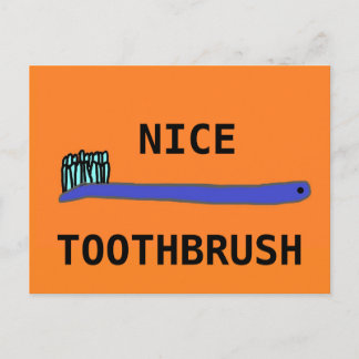Nice toothbrush postcard
