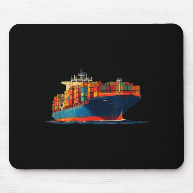Nice Transport Ship Look for Container Lovers Mouse Mat (Front)