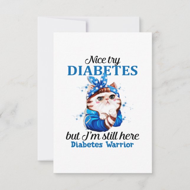 Nice try diabetes thank you card (Front)