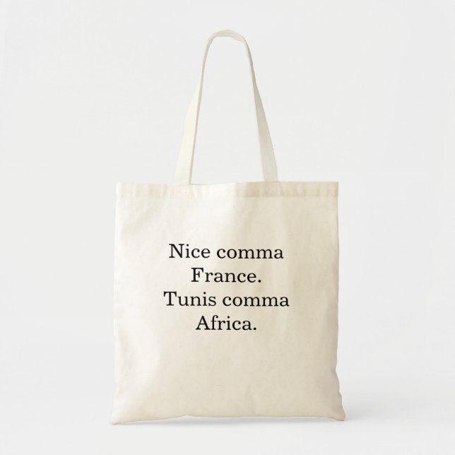 Nice Tunis Tote Bag (Front)