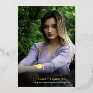 Nice Typography Script Front/Back Photo Graduation