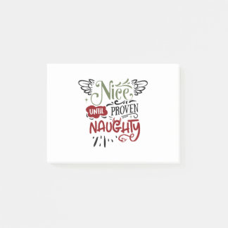 Nice until proven naughty post-it notes