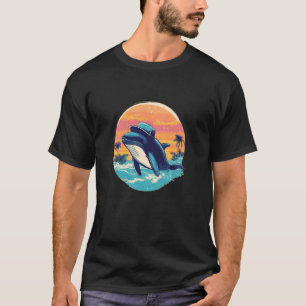 Nice Vibrant Whale Costume with Funny Summer Cap T-Shirt
