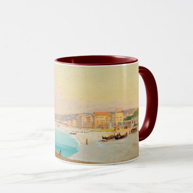 Nice, View of the Beach from Quai du Midi,  Mug (Front Right)